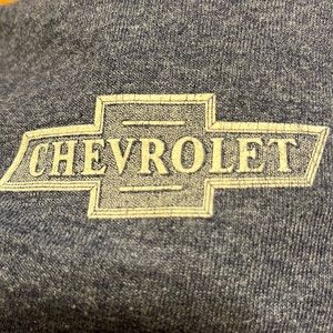 Delta Pro Weight Chevrolet Logo T-Shirt Men Large. Heather blue. Short sleeves